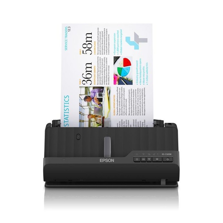 B11B270401 Epson Es-C320W Adf + Sheet-Fed Scanner 600 X 600 Dpi A4 Black