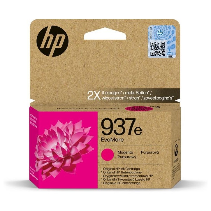 4S6W7NE HP 937E Evomore Magenta Original Ink Cartridge 4S6W7NE HP 937E Evomore Magenta Original Ink Cartridge