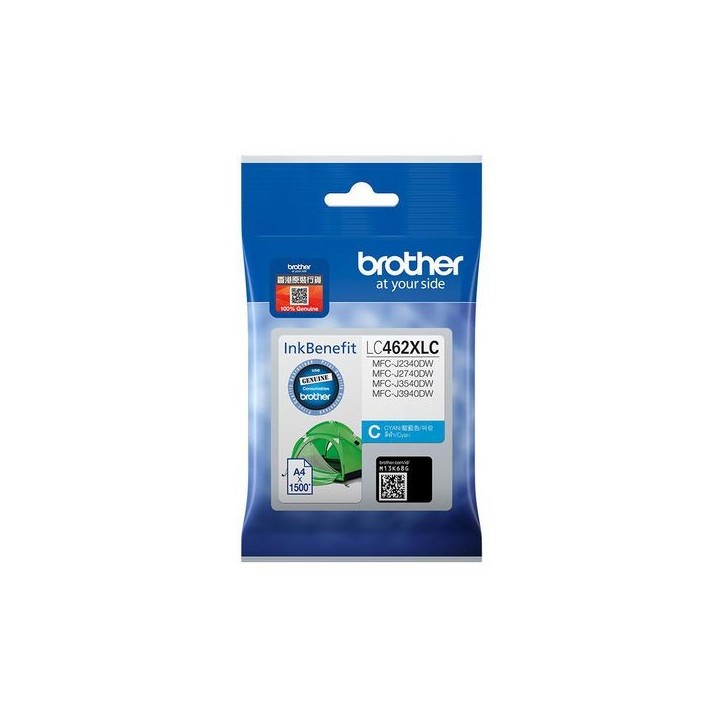 LC462XLC Brother Ink Cartridge 1 Pc(S) Original High (Xl) Yield Cyan