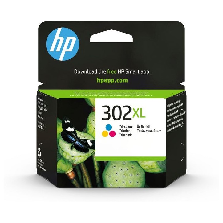 F6U67AE HP 302Xl High Yield Tri-Color Original Ink Cartridge