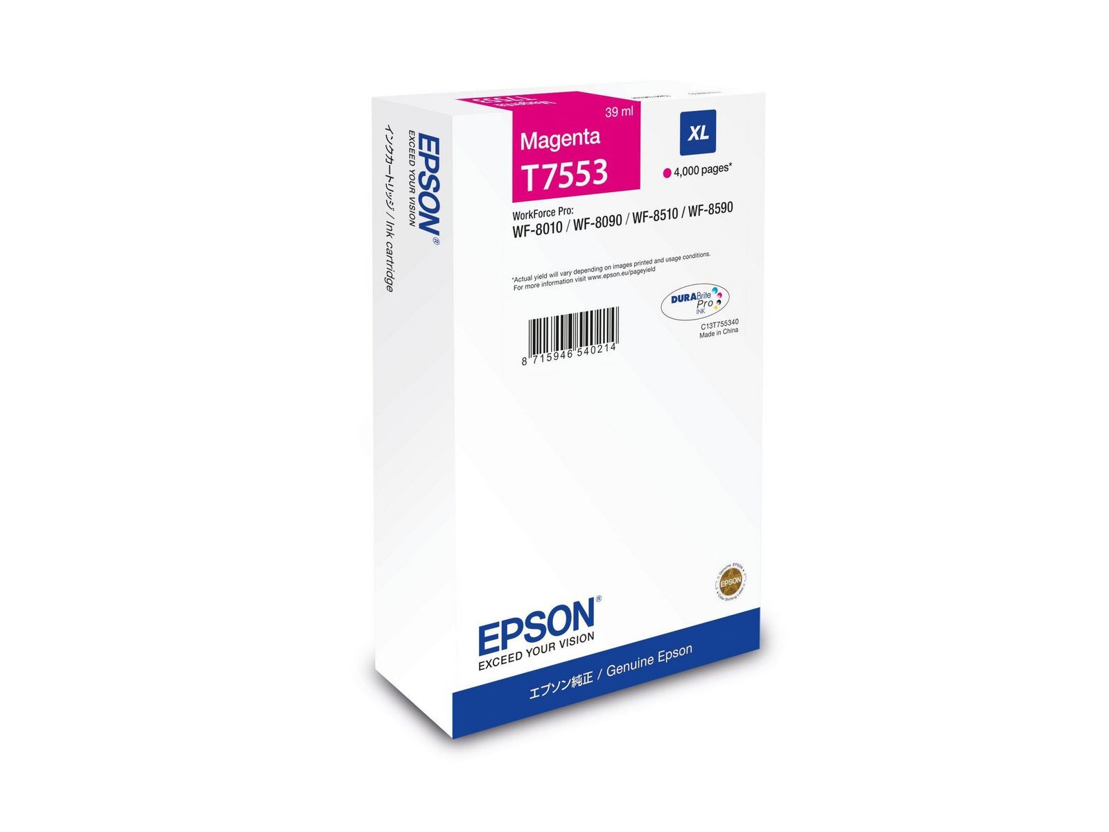 C13T75534N C13T75534N Epson Wf-8Xxx Series Ink Cartridge Xl Magenta