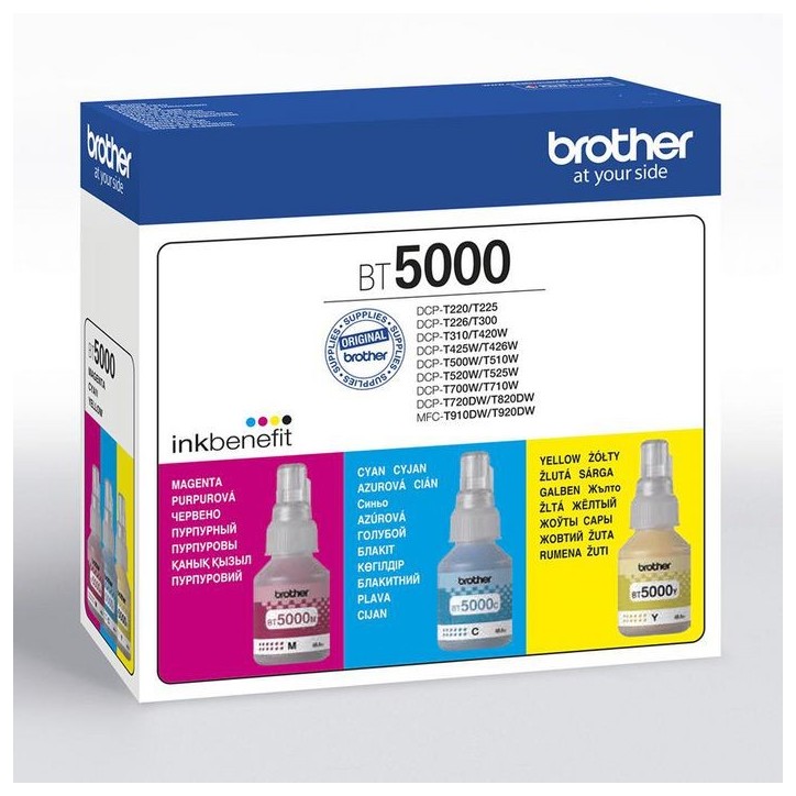 BT5000CLVAL Brother Ink Cartridge 3 Pc(S) Compatible Cyan, Magenta, Yellow