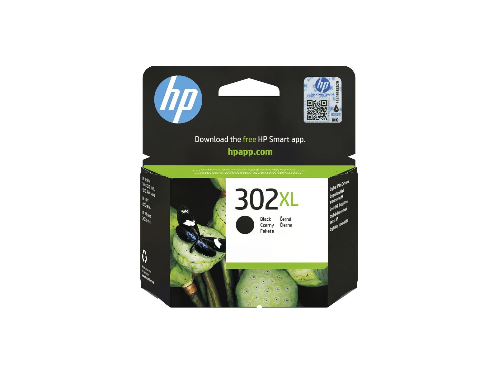 F6U68AE F6U68AE HP 302Xl High Yield Black Original Ink Cartridge F6U68AE F6U68AE HP 302Xl High Yield Black Original Ink Cartridge