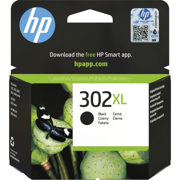 F6U68AEBA3 HP 302Xl High Yield Black Original Ink Cartridge