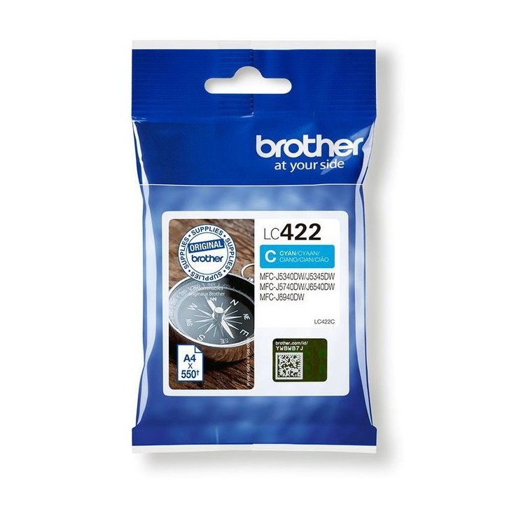 LC422C Brother Lc-422C Ink Cartridge 1 Pc(S) Original Cyan