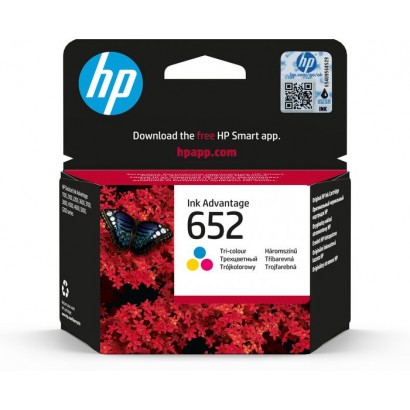 F6V24AE HP 652 Tri-Color Original Ink Advantage Cartridge