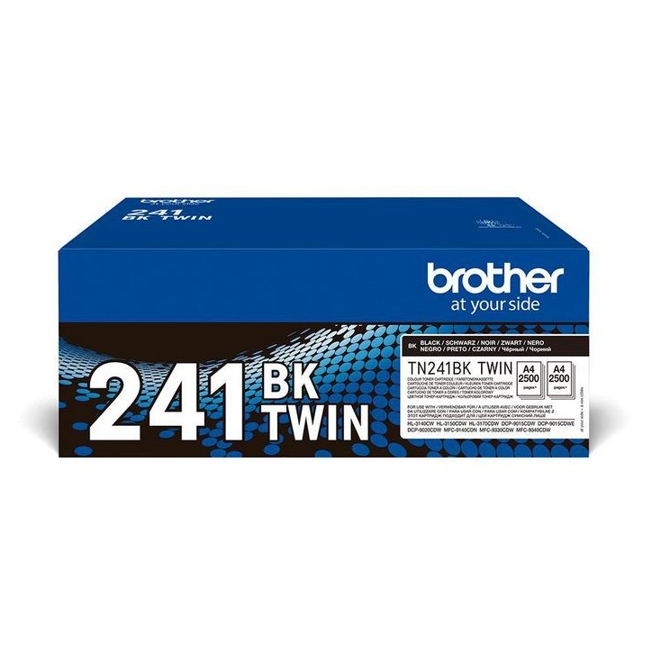 TN241BKTWIN Brother TN241BK TWIN TONER FOR DCL - MOQ 4 TN241BKTWIN Brother TN241BK TWIN TONER FOR DCL - MOQ 4