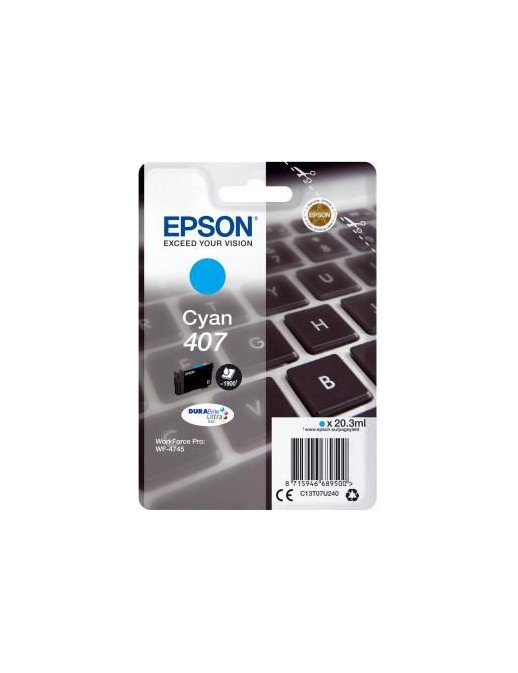 C13T07U240 C13T07U240 Epson Wf-4745 Ink Cartridge 1 Pc(S) Original High (Xl) Yield Cyan