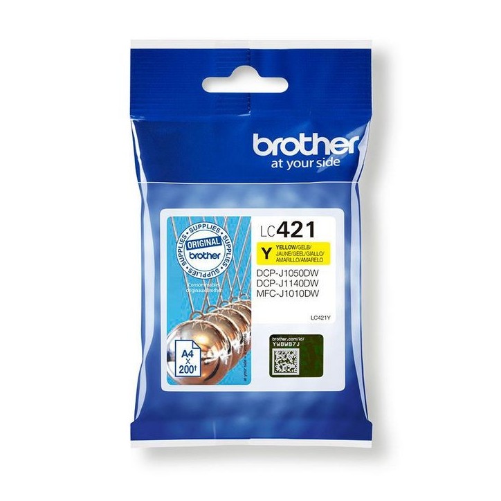 LC421Y Brother Lc-421Y Ink Cartridge 1 Pc(S) Original Yellow