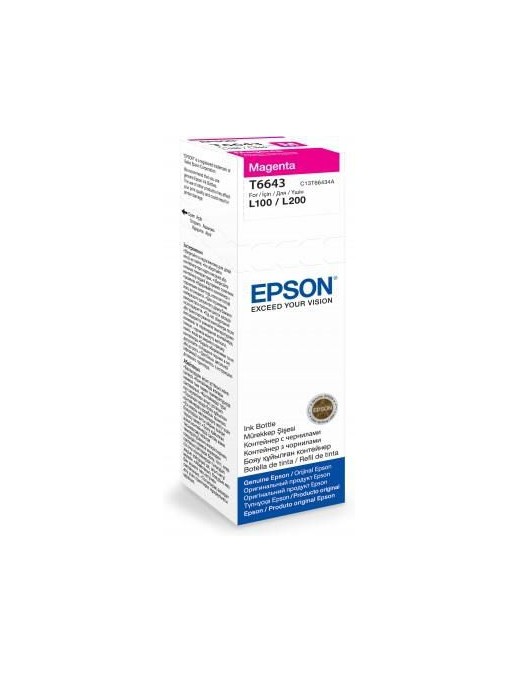 C13T66434A Epson T6643 Magenta Ink Bottle 70Ml