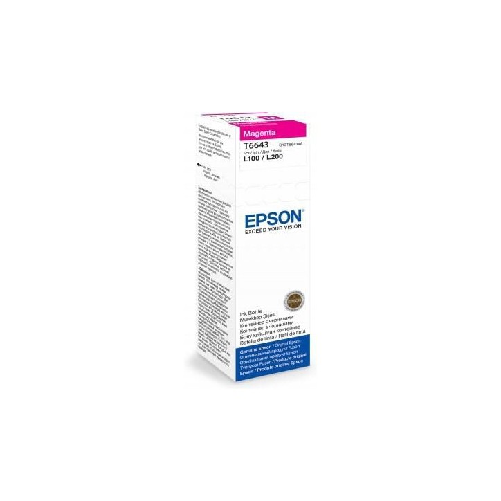 C13T66434A Epson T6643 Magenta Ink Bottle 70Ml