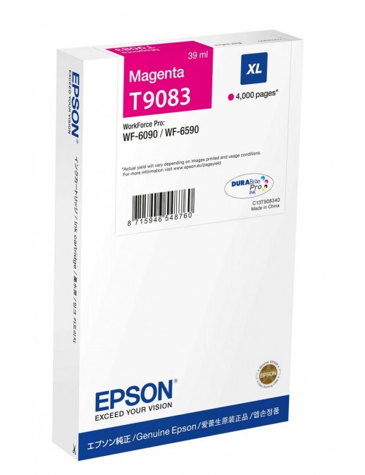 C13T90834N C13T90834N Epson Wf-6Xxx Ink Cartridge Magenta Xl