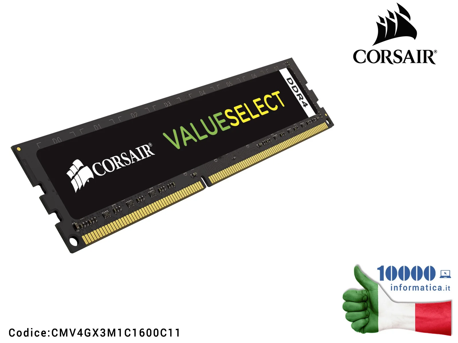 CMV4GX3M1C1600C11 Corsair 4GB DDR3L 1600MHz DIMM