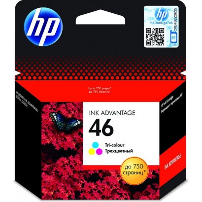 CZ638AE#BFW CZ638AEBFW HP 46 Tri-Color Original Ink Advantage Cartridge