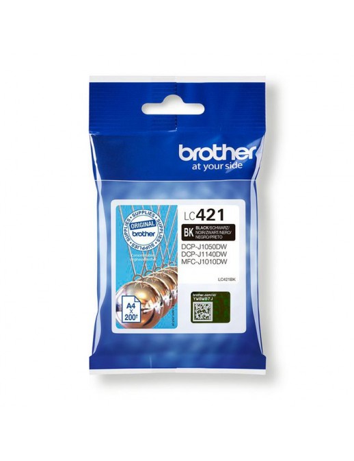 LC421BK Brother Lc-421Bk Ink Cartridge 1 Pc(S) Original Black