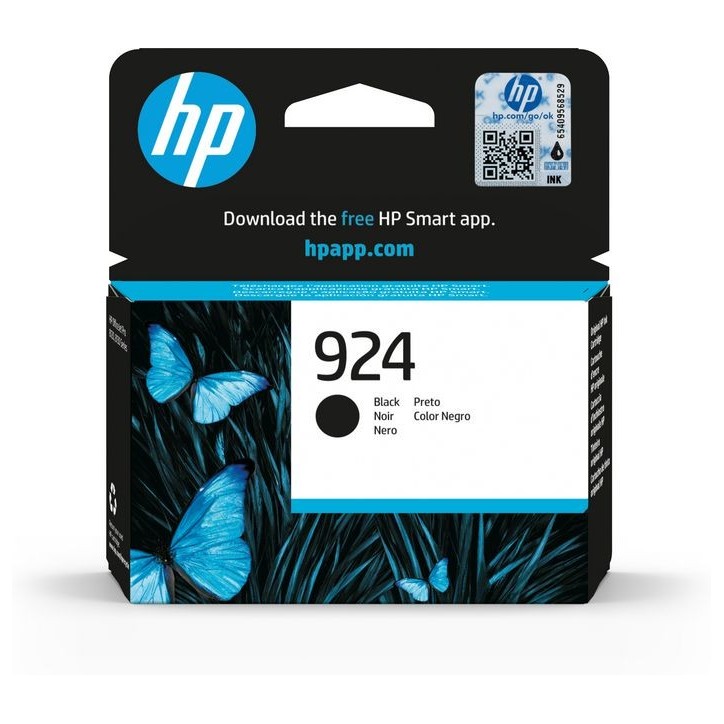 4K0U6NESE1 HP 924 BLACK EN/DE/PL/CZ ORIGINAL INK CARTRIDGE