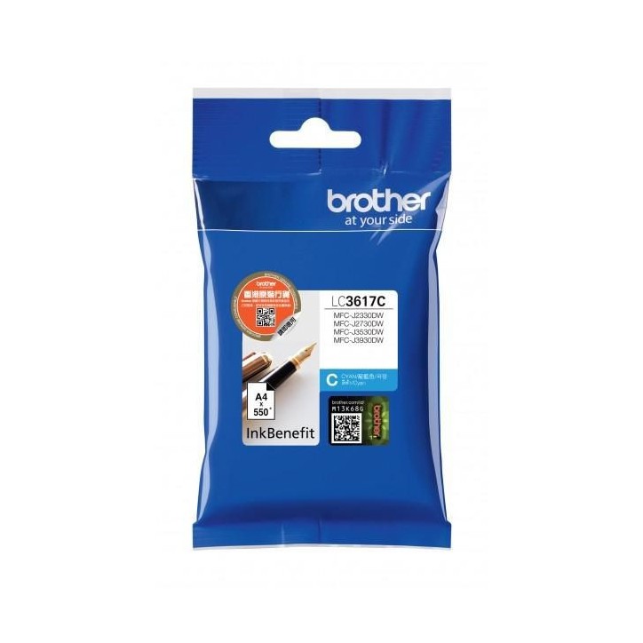 LC3617C Brother Lc-3617C Ink Cartridge 1 Pc(S) Original Standard Yield Cyan LC3617C Brother Lc-3617C Ink Cartridge 1 Pc(S) Original Standard Yield Cyan