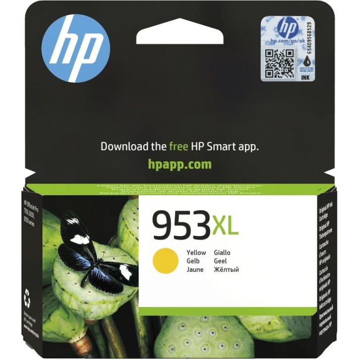 F6U18AEBGY HP 953Xl High Yield Yellow Original Ink Cartridge