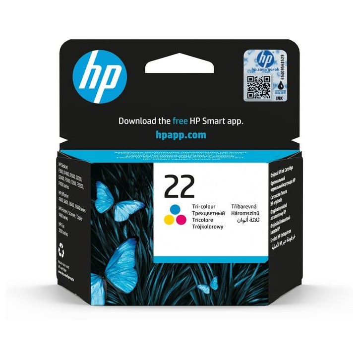 C9352AEUUQ HP 22 Tri-Color Original Ink Cartridge