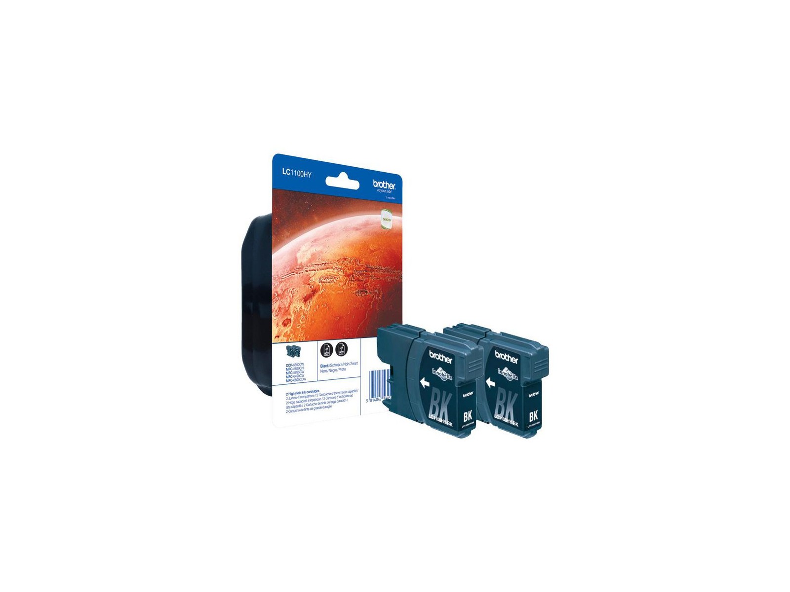 LC1100HYBKBP2 LC1100HYBKBP2 Brother Ink Cartridge 2 Pc(S) Original Black LC1100HYBKBP2 LC1100HYBKBP2 Brother Ink Cartridge 2 Pc(S) Original Black