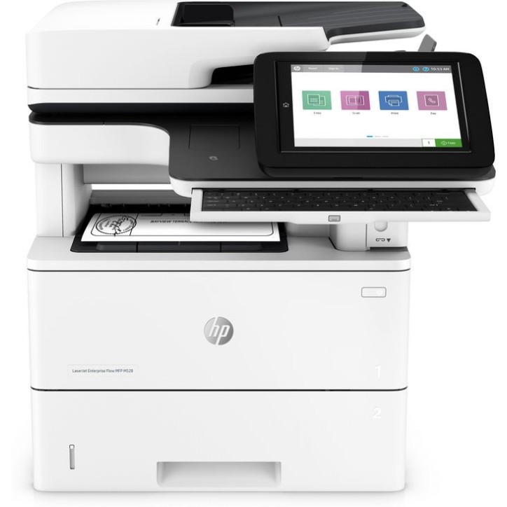 1PV67A HP Laserjet Enterprise Flow Mfp M528Z, Print, Copy, Scan, Fax, Front-Facing Usb Printing Scan To Email Two-Sided Printing