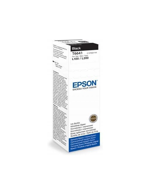 C13T66414A Epson T6641 Black Ink Bottle 70Ml