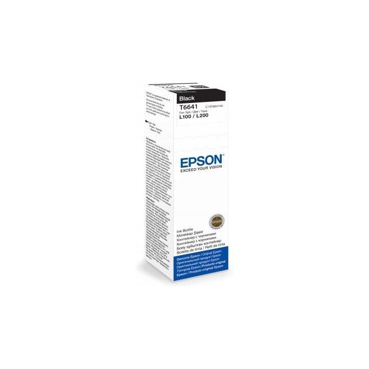 C13T66414A Epson T6641 Black Ink Bottle 70Ml