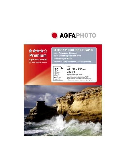AP24050A4N AP24050A4N AgfaPhoto Printing Paper A4 (210X297 Mm) Gloss 50 Sheets White