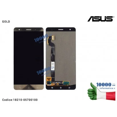 18210-05700100 Display LCD con Vetro Touch Screen ASUS ZenFone 3 Deluxe ZS570KL (Z016D) OLED 5,7'' FHD Full-HD [GOLD]