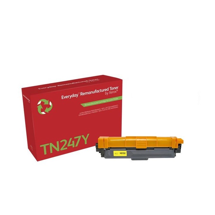 006R04520 Xerox Ay Remanufactured Everyday Yellow Remanufactured Toner By Xerox Replaces Brother Tn247Y, High Capacity