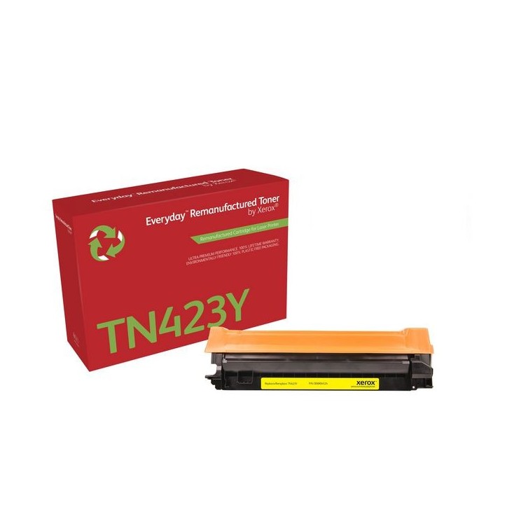 006R04524 Xerox Ay Remanufactured Everyday Yellow Remanufactured Toner By Xerox Replaces Brother Tn423Y, High Capacity