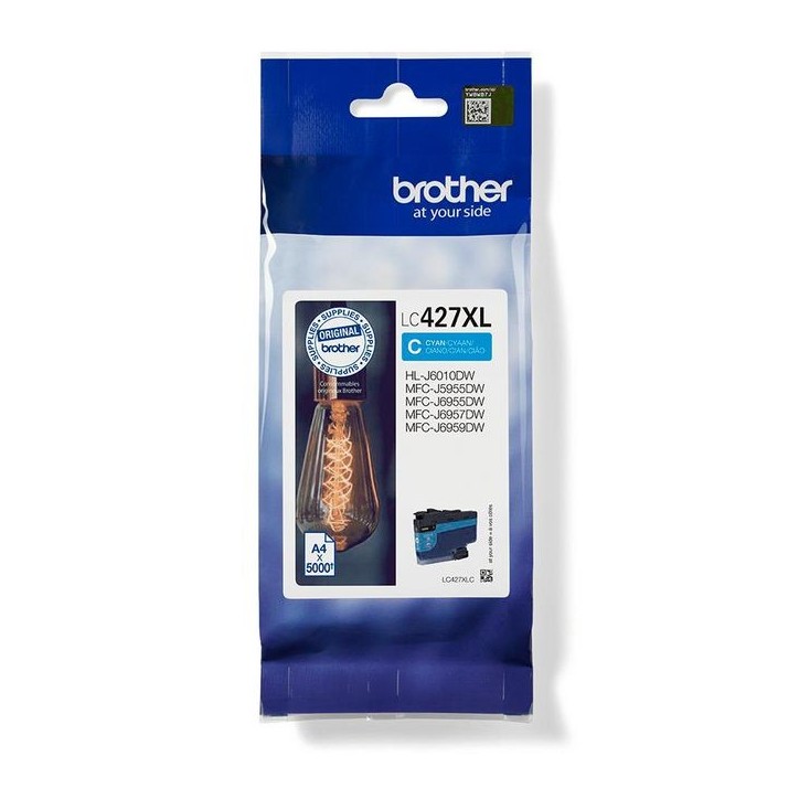 LC427XLC Brother LC-427XLC ink cartridge 1 pc(s) Original High (XL) Yield Cyan