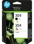 3JB05AE 3JB05AE HP 304 2-pack Black/Tri-color Original Ink Cartridges