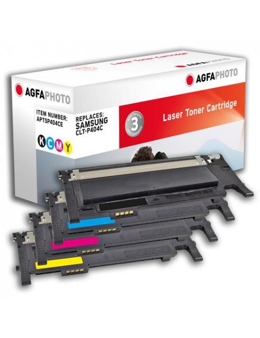 APTSP404CE AgfaPhoto Toner Cartridge for Samsung CLT-P404C, CMYK, 1500 / 1000 / 1000 / 1000 pages