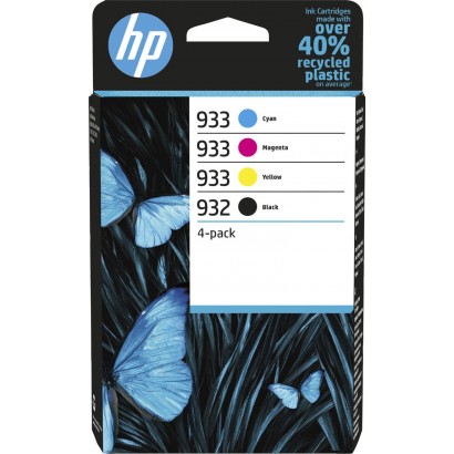 6ZC71AE HP 932 Black/933 Cyan/Magenta/Yellow 4-pack Original Inks