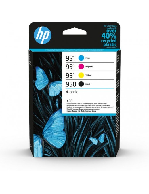 6ZC65AE HP 950 Black/951 Cyan/Magenta/Yellow 4-pack Original Ink Cartridges