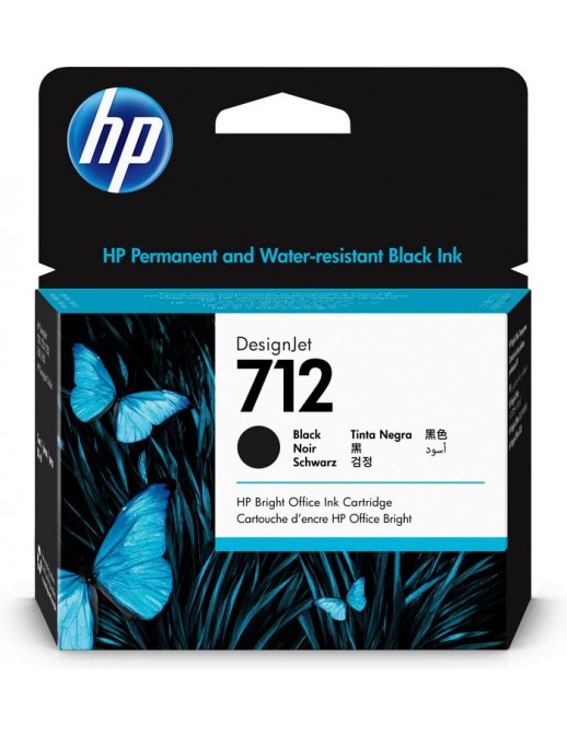 3ED71A HP 712 80-ml Black DesignJet Ink Cartridge