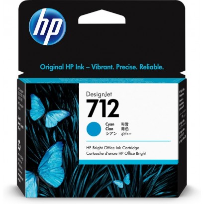 3ED67A HP 712 29-ml Cyan DesignJet Ink Cartridge