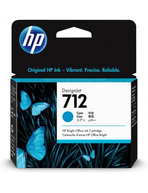 3ED67A HP 712 29-ml Cyan DesignJet Ink Cartridge