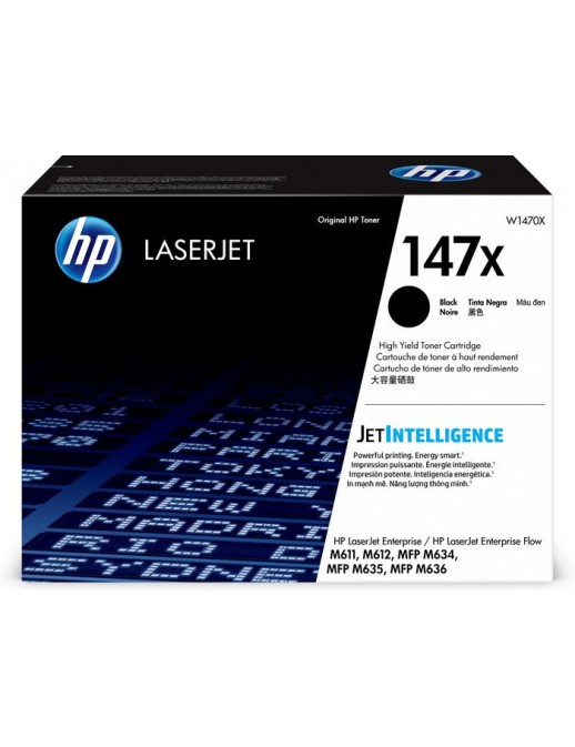 W1470X HP 147X High Yield Black Original LaserJet Toner Cartridge