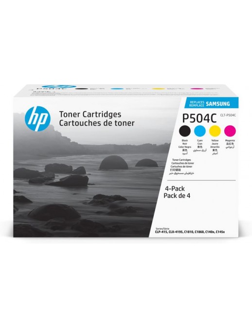 SU400A HP CLT-P504C 4-pack Black/Cyan/Magenta/Yellow Toner Cartridges