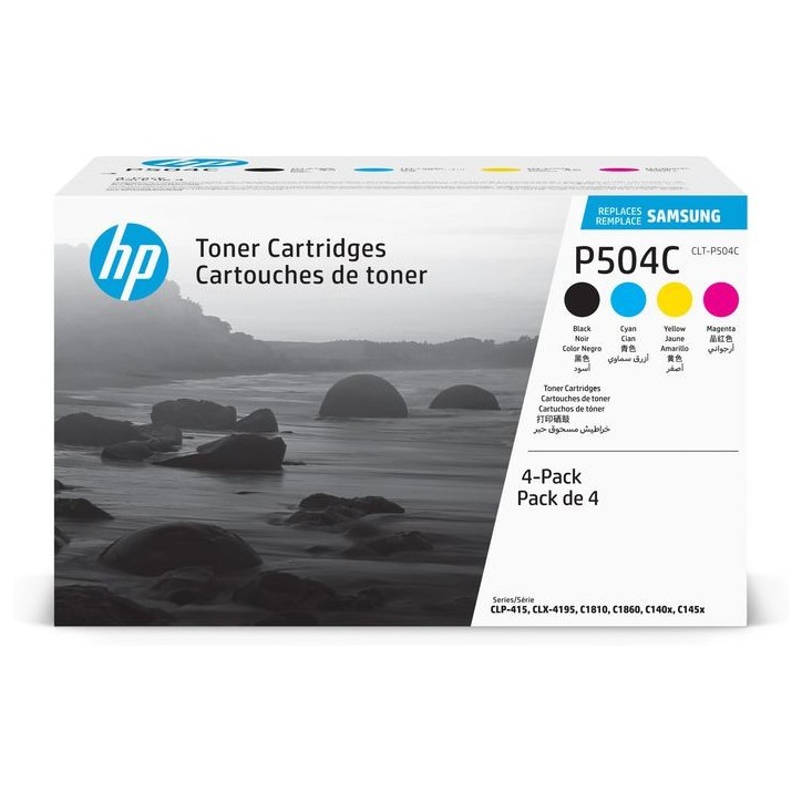 SU400A HP CLT-P504C 4-pack Black/Cyan/Magenta/Yellow Toner Cartridges