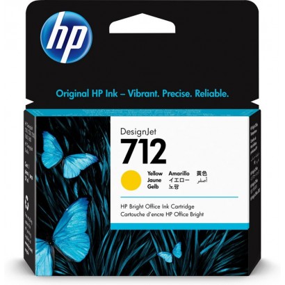 3ED69A HP 712 29-ml Yellow DesignJet Ink Cartridge