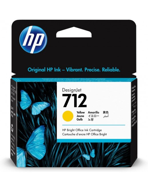 3ED69A HP 712 29-ml Yellow DesignJet Ink Cartridge