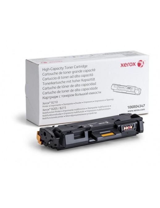 106R04347 106R04347 Xerox Xerox Genuine B205 / B210 / B215 Black High Capacity Toner Cartridge (3000 pages) - 106R04347