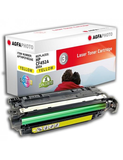 APTHPCF452AE AgfaPhoto Toner Cartridge for HP LaserJet Enterprise M652, Yellow, 10500 pages