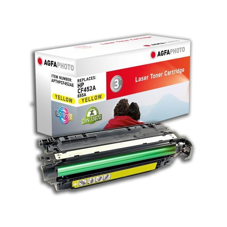 APTHPCF452AE AgfaPhoto Toner Cartridge for HP LaserJet Enterprise M652, Yellow, 10500 pages