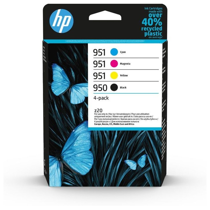 6ZC65AE301 HP 950 Black/951 Cyan/Magenta/Yellow 4-pack Original Ink Cartridges