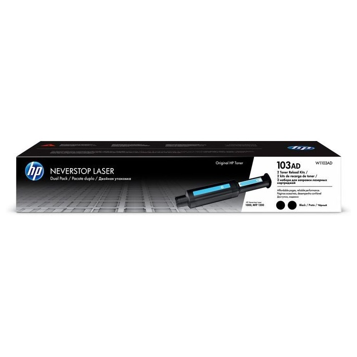 W1103AD HP 103AD Dual Pack Black Original Neverstop Laser Toner Reload Kit W1103AD HP 103AD Dual Pack Black Original Neverstop Laser Toner Reload Kit