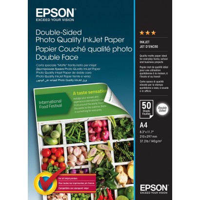 C13S400059 Epson Double-Sided Photo Quality Inkjet Paper - A4 - 50 Sheets